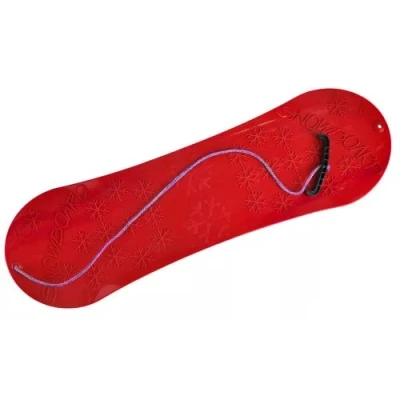 Image of Snowboard for 77 cm children&#039;s sledge with rope handle, plastic, red
