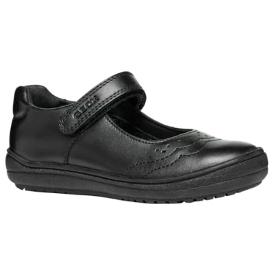 Image of Geox J HADRIEL Girl A Ballet Flat, Black/White, 10 UK Child
