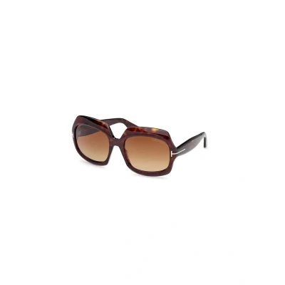 Image of Tom Ford Sunglasses, Women&#039;s, Size: 60, dark avana brown gradient