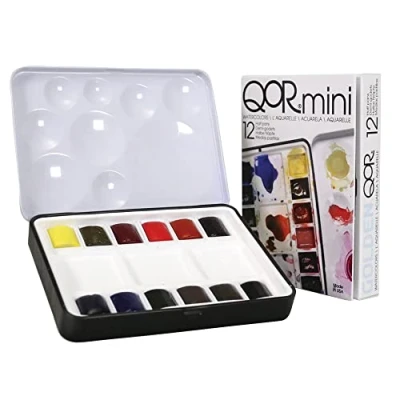 Image of GOLDEN QoR Watercolor, Mini Half Pan Set of 12 colors (7000015 0)