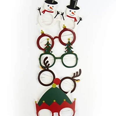 Image of Gift Republic Festive Christmas Glasses Pack of 6, Unisex, Multi