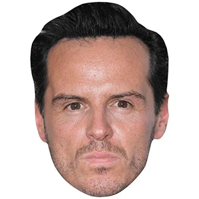 Image of Andrew Scott (Stubble) Celebrity Mask, Flat Card Face, Fancy Dress Mask