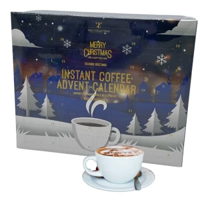 Image of Instant Coffee Advent Calendar 2024 Countdown To Christmas With 24 Unique Assorted Mix Flavours Gifts For Lovers Food Men, Women
