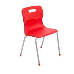 Image of Titan 4 Leg Chair Size 380mm Seat Height Red T14 R