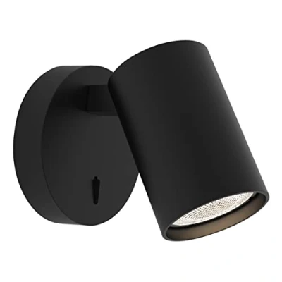 Image of Ascoli Single Switched LED Reading Light Matt Black, GU10