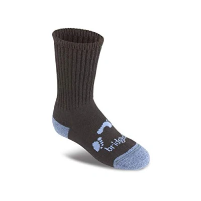 Image of 1 Pair Black Junior Trekker Socks All Day Comfort Kids Unisex 3 (9 12 Years) Bridgedale