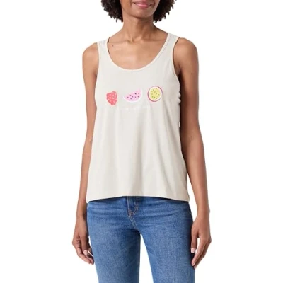 Image of ONLY Women&#039;s Onlhenny Life Reg S/L Tank Top Box JRS, Gray, XS