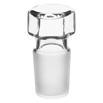 Image of Labasics 1 Pack Glass Hex Head Hollow Stopper, Hexagonal Stopper for 19/22 Outer Joint with Closed Bottom