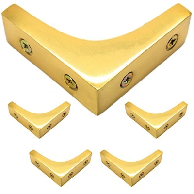 Image of 4X Solid Brass Corner Bracket 2&quot; Right Angle