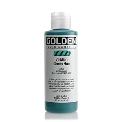 Image of Golden : Fluid Acrylic Paint 119ml Viridian Green Hue