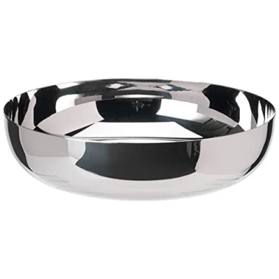 Image of Alessi JM15/24 L 24 cm Salad Serving Bowl in 18/10 Stainless Steel with Mirror Polished