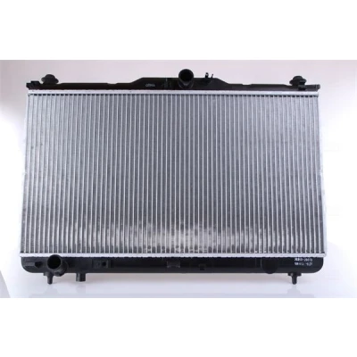 Image of 2531026410 Engine radiator NISSENS 675017 Aluminium 390mm 718mm 26mm without gasket/seal expansion tank, frame Brazed cooling fins