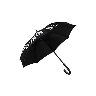 Image of Fisura Large umbrella. Youth Automatic umbrella with button. Strong Different models. 106 centimetres in diameter. (P*tain de pluie, black)
