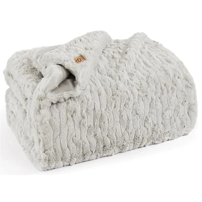 Image of UGG Amanda Throw Blanket Soft 50&quot; x 70&quot; Warm Accent for Couch or Bed Cozy Home Décor Stone