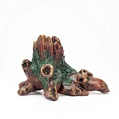 Image of Hidom Ancient Tree Stump PolyResin Aquarium Fish Tank Ornament