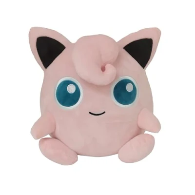 Image of CyP Brands Pokémon Children&#039;s Backpack Plush Jigglypuff Design with Adjustable and Detachable Straps, Pink Official Product, pink, Estandar, Casual
