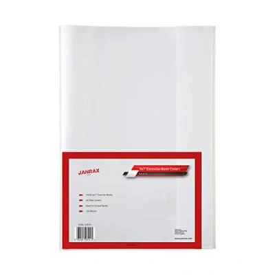 Image of Pack of 10 9x7 Inch Clear Exercise Book Covers by Janrax