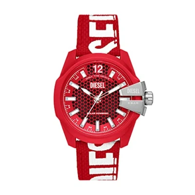 Image of Diesel BABY Chief Watch, Men&#039;s, Size: One Size, Red