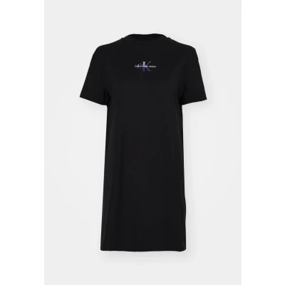 Image of Calvin Klein Jeans Gradient Monologo TEE Dress Jersey dress, Women&#039;s, Size: XS, Black