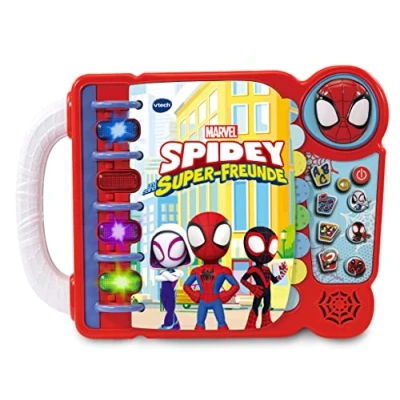 Image of VTech Spidey and His Super Friends Adventure Book Interactive For Learning Letters, Objects Music Words Children Aged 3 6 Years