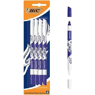 Image of BIC Ink Killer, Pack of 4, Eraser, Smudge Resistant, Ideal for The Office, Home Office or School