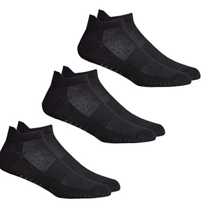Image of INSIGNIA Mens Gripper Socks Anti Slip Yoga Gym Home Pilates Fit (UK, Numeric, 6, 11, Regular, Black)