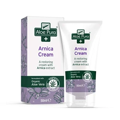 Image of Aloe Pura, Arnica Cream with Organic Vera, Natural, Vegan, Cruelty Free, Paraben &amp; SLS Restoring, 50 ml
