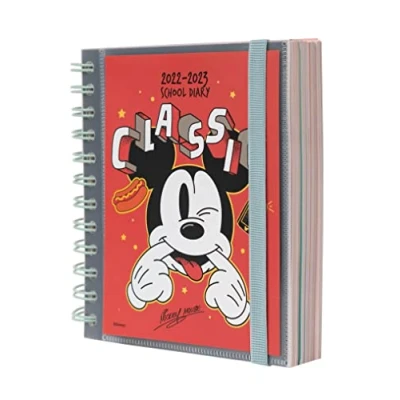 Image of Official Disney Mickey Diary 2022 2023 Back To School 11 Months Academic Day Page August June Mid Year With Stickers Gifts
