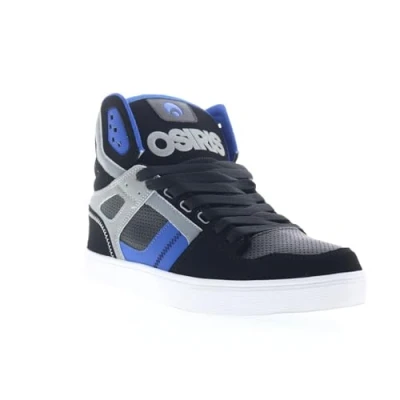 Image of Osiris Men&#039;s Clone Skate Shoe, Black/Blue/Grey, 11 UK