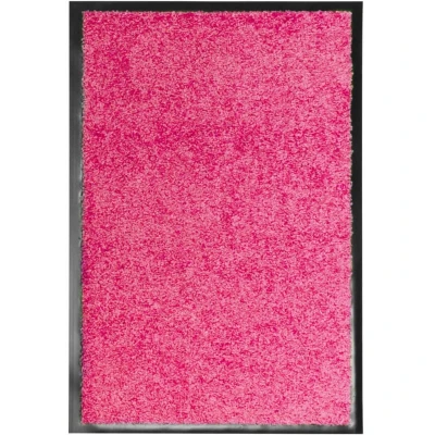 Image of vidaXL Doormat Washable Pink 40x60 cm