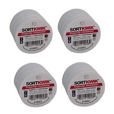 Image of LEE 10053 Sortkwik Fingertip Moisteners, 3/8 oz, Pink, Sold as 4 Pack, 12 Count Total