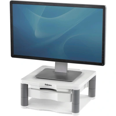 Image of Fellowes Premium Monitor Riser Plus for 21in Screens Grey