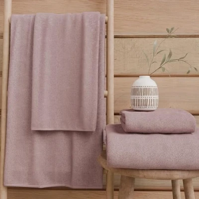Image of PETTI Artigiani Italiani 100% Cotton Terry Bath Towels, 1+1 Towel Set, 2 Pieces 1 Face and Hand Towel, Onion Towels