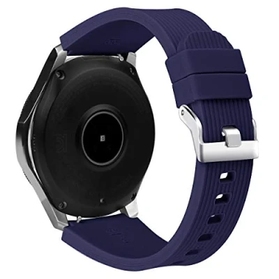 Image of INF sports bracelet compatible with Samsung Galaxy watch 46 mm, classic strap in silicone (Blue, Size L, Circumference 165 220 mm), high durability for activities