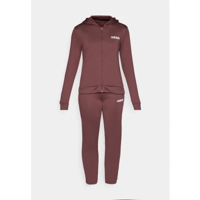 Image of adidas Sportswear Essentials Linear SET Tracksuit, Women&#039;s, Size: Medium, Aurora ruby