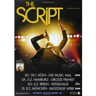 Image of The Script Science &amp; Faith 2011 Poster, Concertposter, Concert