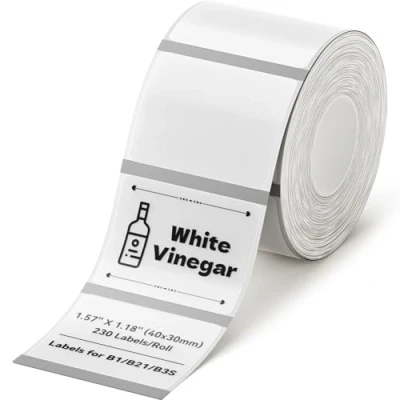Image of NIIMBOT Thermal Label Tape for B1 B21 B3S, Waterproof Paper, Oilproof and Tear Proof Shipping Address Label,1.57 * 1.18 (40 30mm), 230 per Roll