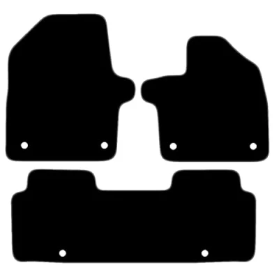 Image of Carsio Carpet Car Mats For Kia EV6 2021+ Onwards Tailored Fit Floor Mat Set Complete Accessory Black Custom Fitted All Weather, Anti Slip Backing &amp; Grey Trim