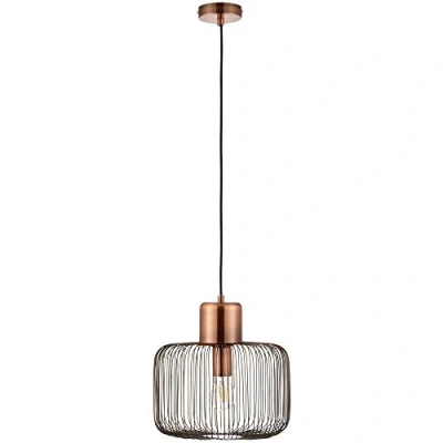Image of Nicola 1 Light Ceiling Wire Pendant Antique Copper, E27
