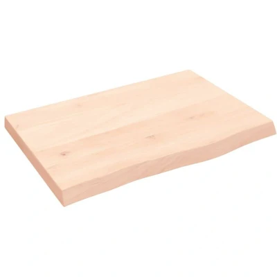 Image of vidaXL Table Top 60x40x(2 4) cm Untreated Solid Wood Oak