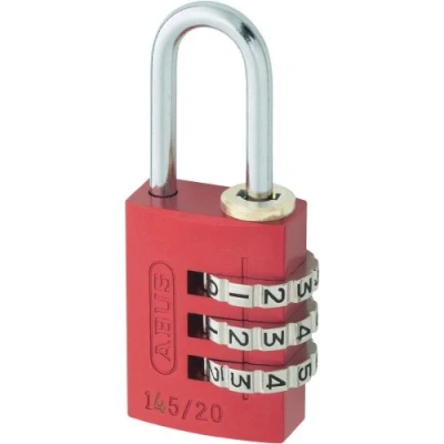 Image of ABUS Combination lock 145/20 red suitcase lock, locker etc. aluminum padlock individually adjustable number code Safety level 3