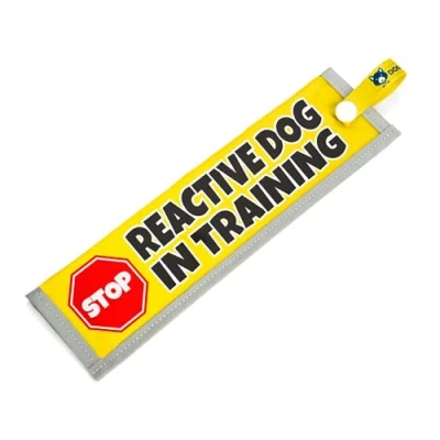 Image of dogkit Reactive Dog In Training Sleeve for Nervous Dogs, Reflective, Waterproof, Double Sided Slip on the Lead