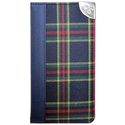 Image of 2025 Slim Week To View Tartan Material Designer Diary (Blue)