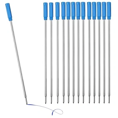 Image of 5 x Blue Ink Pen Refills for Cross Ballpoint Pens, 11.6cm Compatible with 8513 Medium Size Tip (5)
