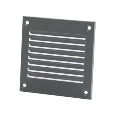 Image of 100x100mm / 4x4&quot; inch Grey Metal Air Vent Grille Cover with Insect Mesh Ventilation