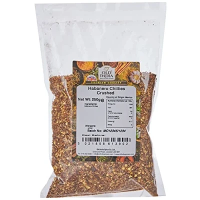 Image of Old India Habanero Chillies Crushed 250g