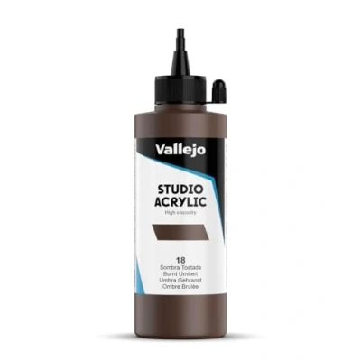 Image of Vallejo : Studio Acrylic Paint 200ml Burnt Umber (Hue)