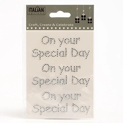 Image of 14cm On Your Special Day Self Adhesive Diamante Rhinestone Gem Craft Wedding Sticker (3 Pieces)