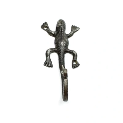 Image of Oakcrafts Antique Cast Iron Gecko Hook