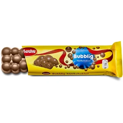 Image of 3 Bars x 60g of Marabou Bubblig Original Swedish Aerated Milk Chocolate